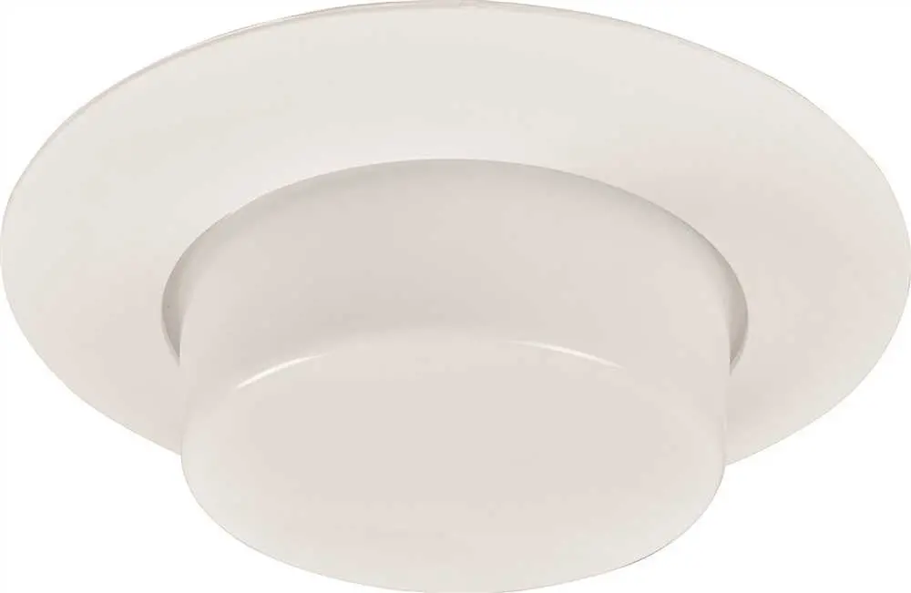Monument Recessed Lighting 6" White Nonmetallic Vapor Trim With Drop Opal Lens For Use In Shower Area 1