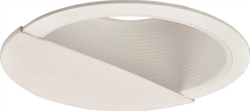 Monument Recessed Lighting 6" White Metal Wall Washer Trim With White Baffle 1