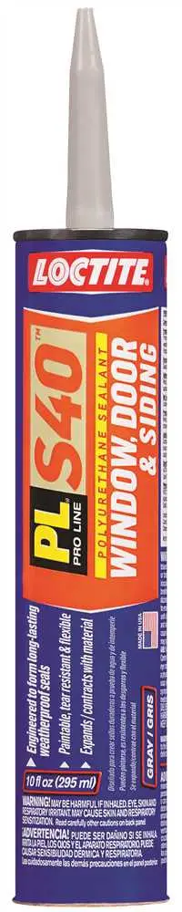 Loctite Pl-S40 Polyurathane Door And Window Sealant, Gray, 10 Oz. 1