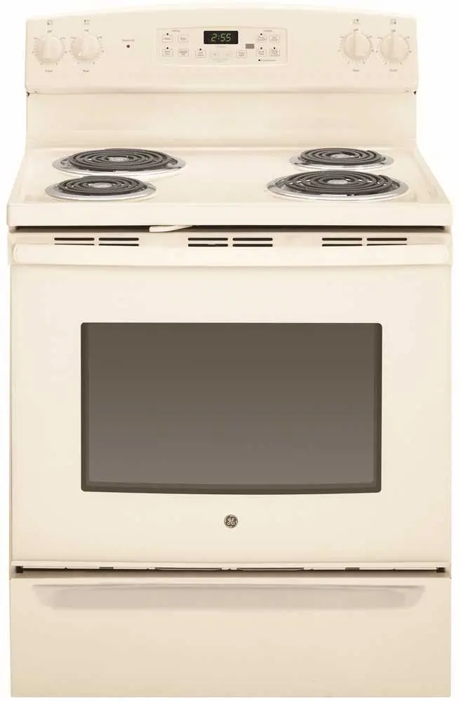 Ge&Reg; 30-Inch 5.3 Cu.Ft. Free-Standing Electric Range, Bisque 1