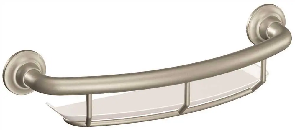 Moen Csi Grab Bar 16 In. Brushed Nickel With Accessories 1