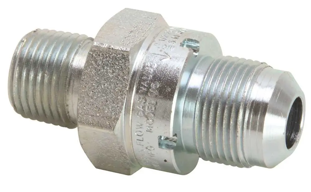 Suprsense&Reg; Excess Flow Valve, 3-8 In. Male Flare, 1-2 In. Mnpt 1