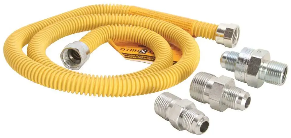 Dormont&Reg; Gas Water Heater - Dryer Connector Kit With Suprsense&Reg; Excess Flow Valve, Stainless Steel, 48 In., 1-2X3-8 In. 1