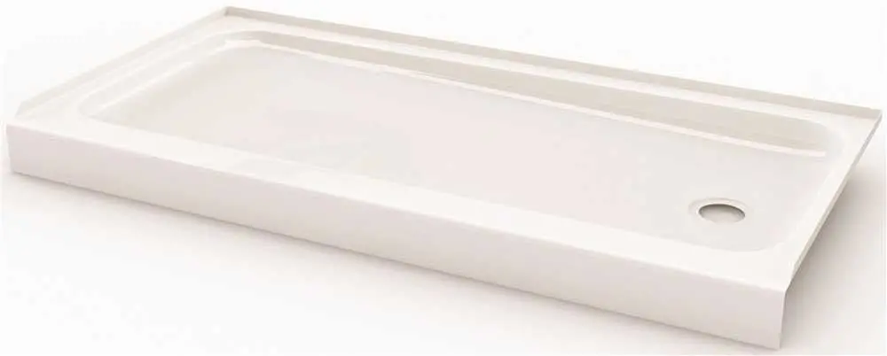 Bootz Showercast Right Hand Drain, Porcelain On Steel, White 1