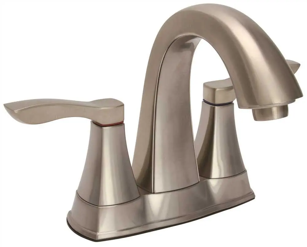 Premier Waterfront Two Handle Lavatory Faucet, 1.5 Gpm, With 50-50 Popup, Pvd Brushed Nickel 1