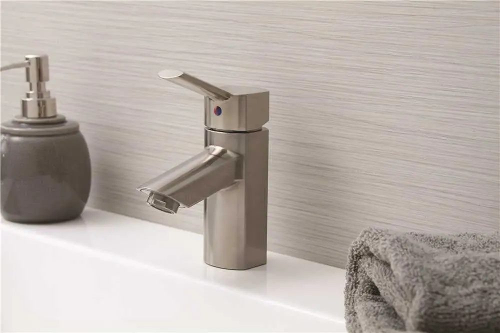 Premier Waterfront Single Handle Lavatory Faucet, 1.5 Gpm, With 50-50 Popup,  Pvd Brushed Nickel 1