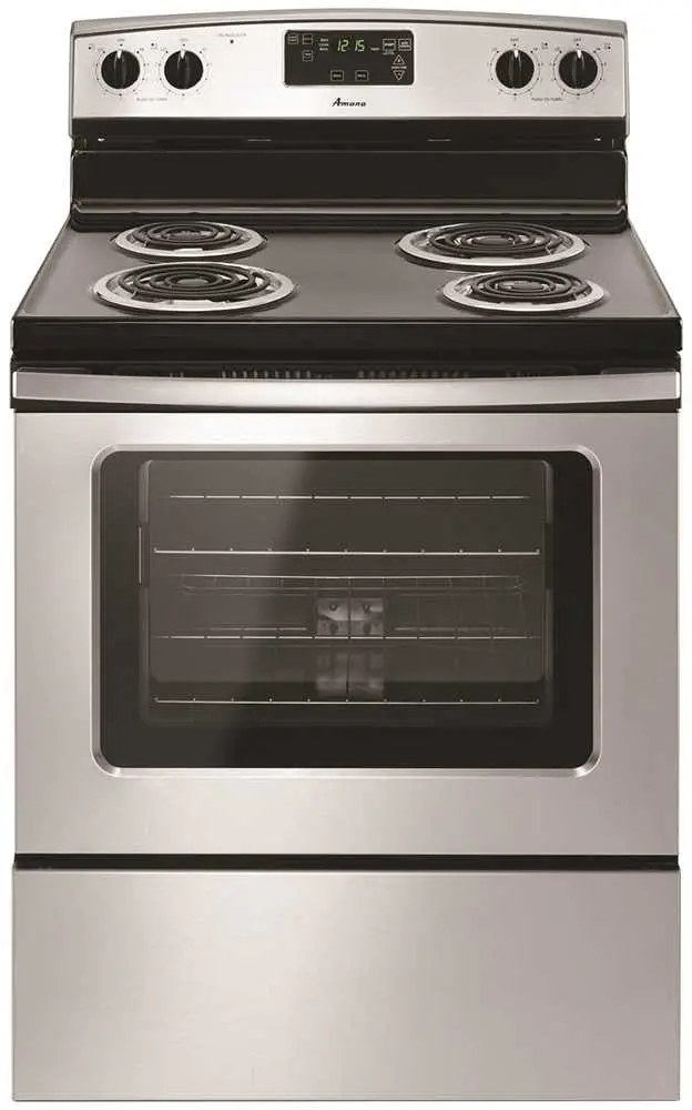 Amana&Reg; 4.8 Cu. Ft. Free Standing Electric Range With Storage Drawer, Stainless Steel 1