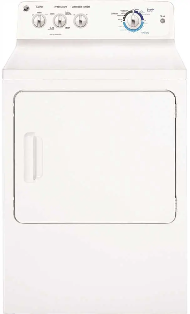 Ge&Reg; 7 Cu. Ft. Long Vent Electric Dryer, White, 5 Cycles, Reversible Door 1