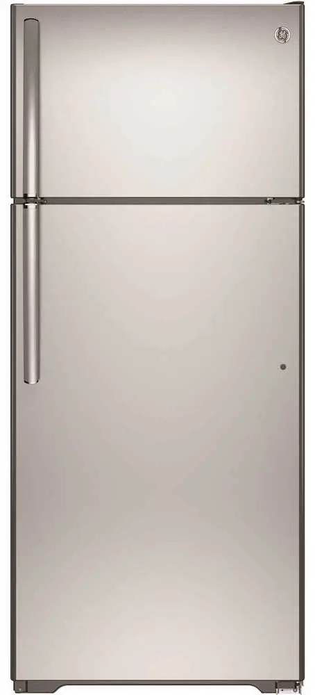 Ge&Reg; 17.5 Cu. Ft. Top Freezer Refrigerator, Stainless Steel 1