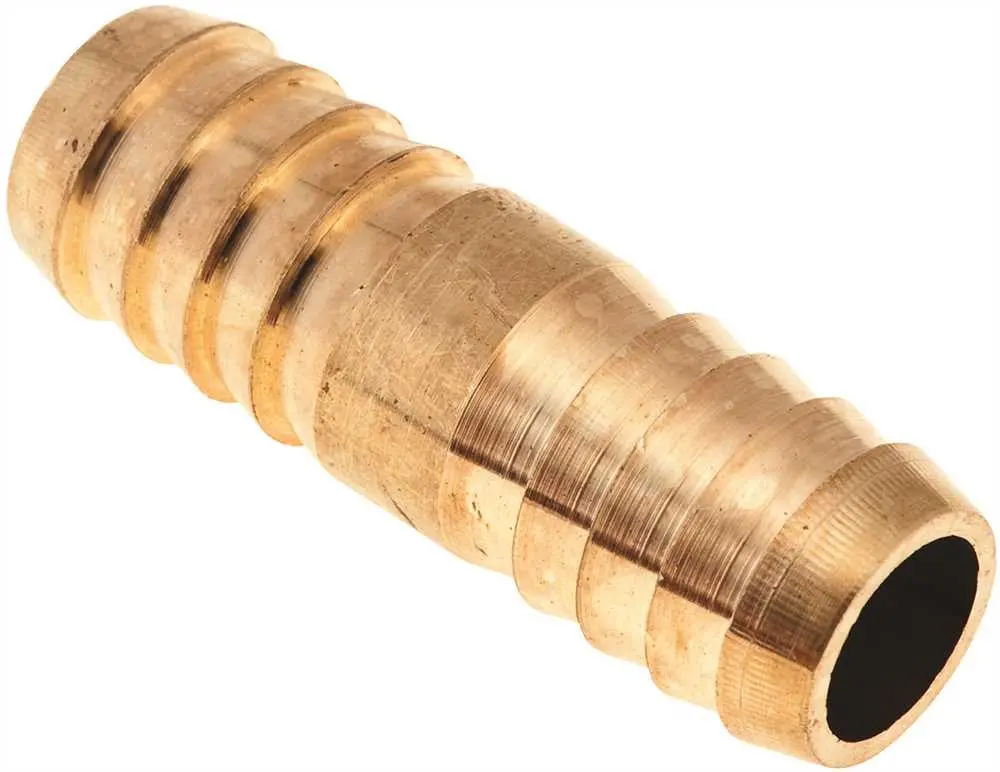 Brass Hose Barb Coupling, 1-2 In. 1