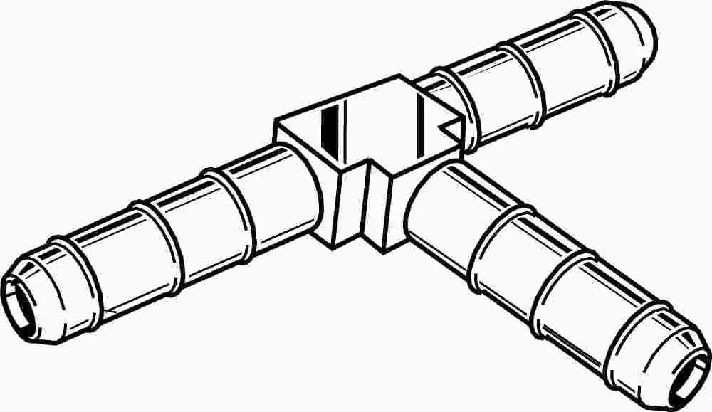 Brass Hose Barb Tee, 1-4 In. 1