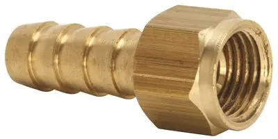 Brass Hose Barb Adapter, Swivel, 3-8 In. X 1-4 In. Fip 1