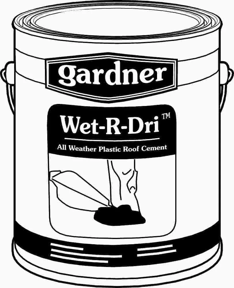 Gardner&Reg; Wet-R-Dri&Reg; All Weather Plastic Roof Cement, 11 Oz. 1