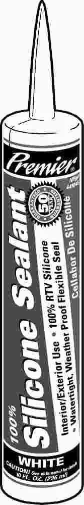 Premier&Reg; Silicone Sealant, 10.1 Fl. Oz., White 1
