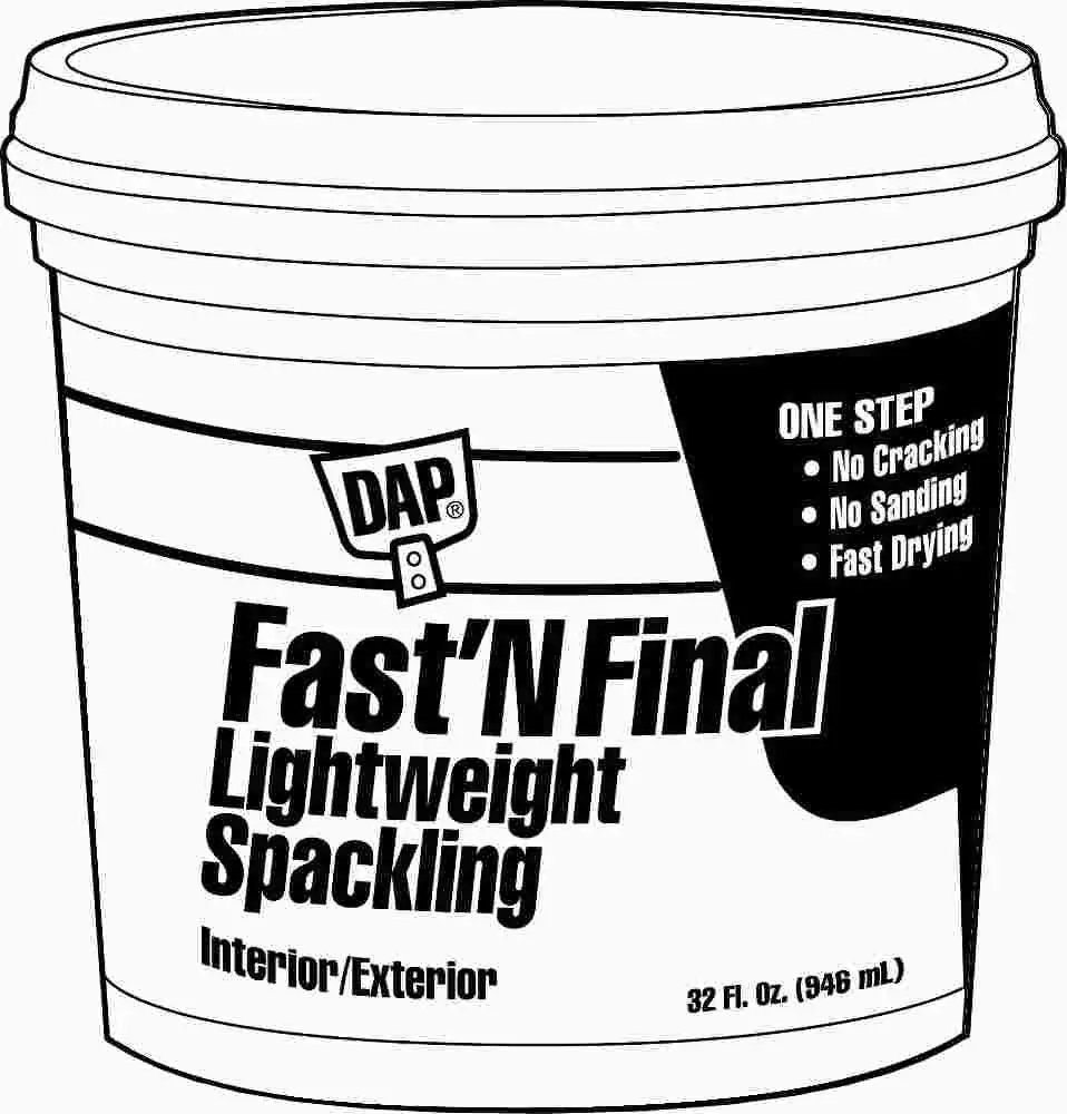 Dap&Reg; Fast 'N Final&Reg; Lightweight Spackling (Rtu) Pint White 1