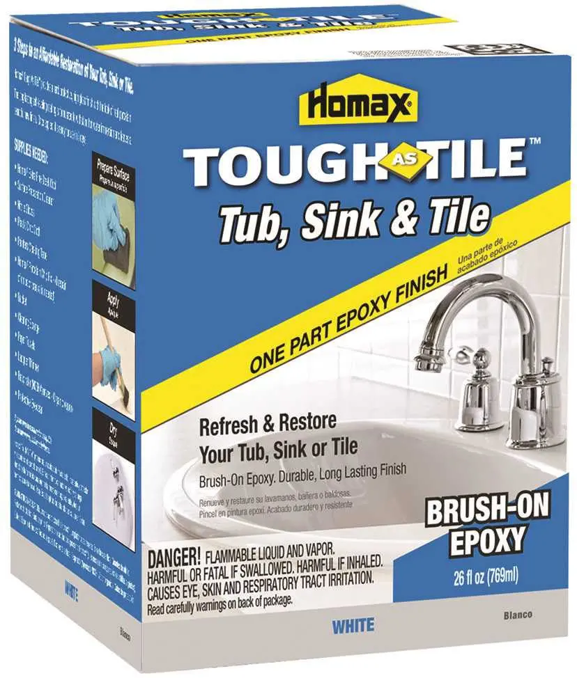 Tough As Tile Tub, Sink, And Tile Epoxy Finish, Brush-On, White 1