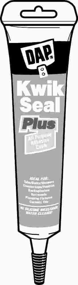Dap&Reg; Kwik Seal Plus&Reg; Kitchen & Bath Adhesive Caulk, White, 5.5 Oz. 1