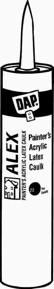 Dap&Reg; Indoor-Outdoor Alex White Painters Caulk, 10.1 Oz. 1