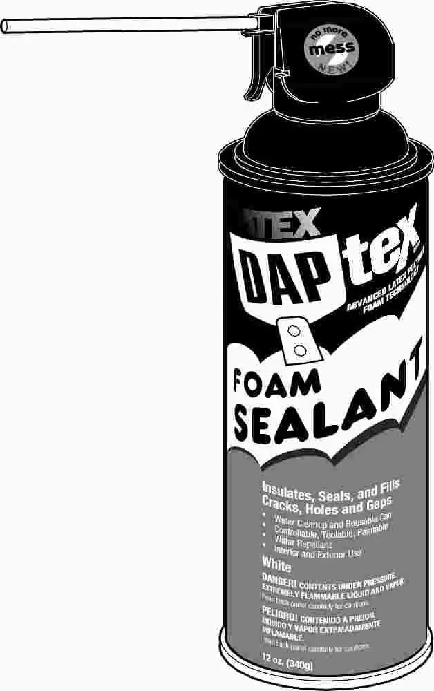Daptex Plus Latex Spray Foam Sealant, 12 Oz. 1