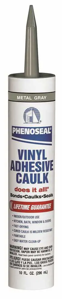 Phenoseal Vinyl Adhesive Caulk 10 Oz., Gray 1