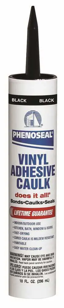 Phenoseal Vinyl Adhesive Caulk 10 Oz., Black 1
