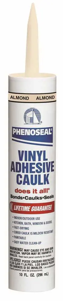 Phenoseal Vinyl Adhesive Caulk 10 Oz., Almond 1