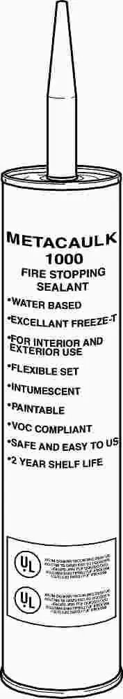 Metacaulk 1000 Fire Stopping Sealant, 10.3 Oz 1
