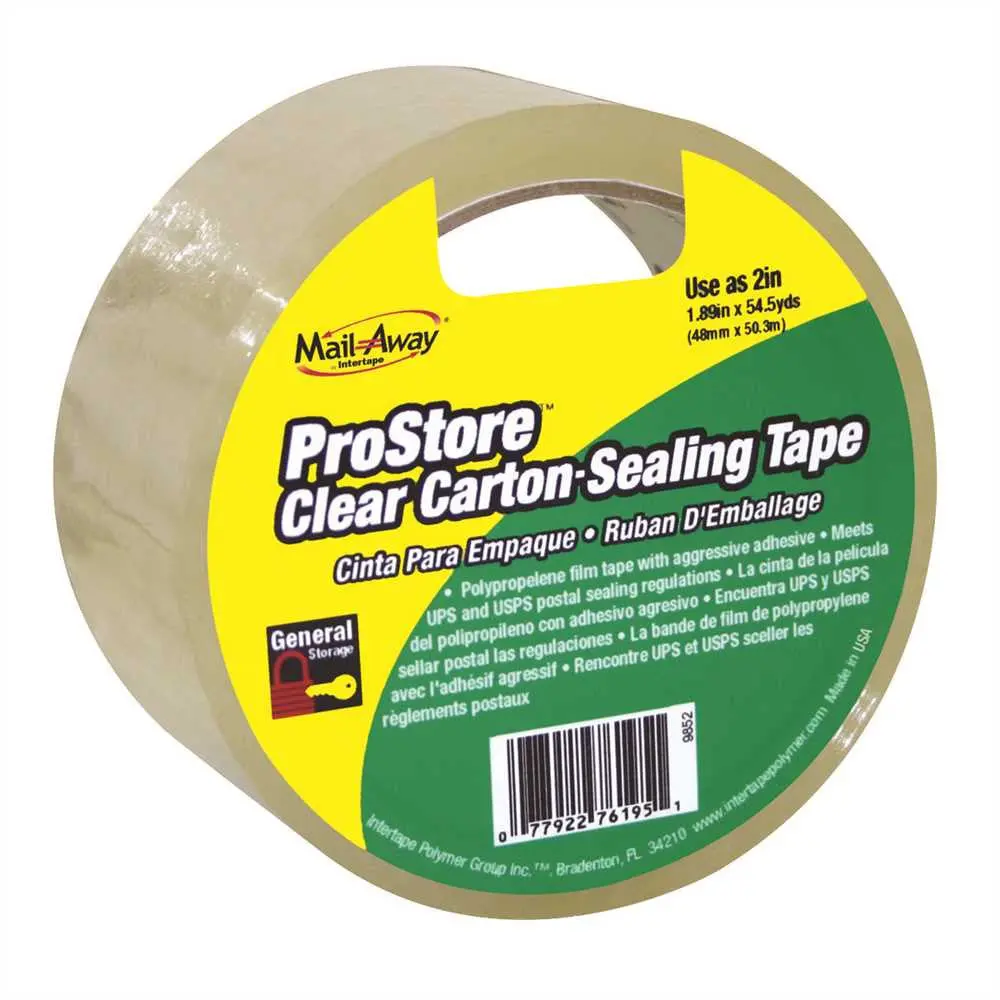 Prostore Clear To Core Premium 2.5 Mil Acrylic Carton Sealing Tape Without Dispenser 1.9" X 55 Yd., 2 Per Pack 1