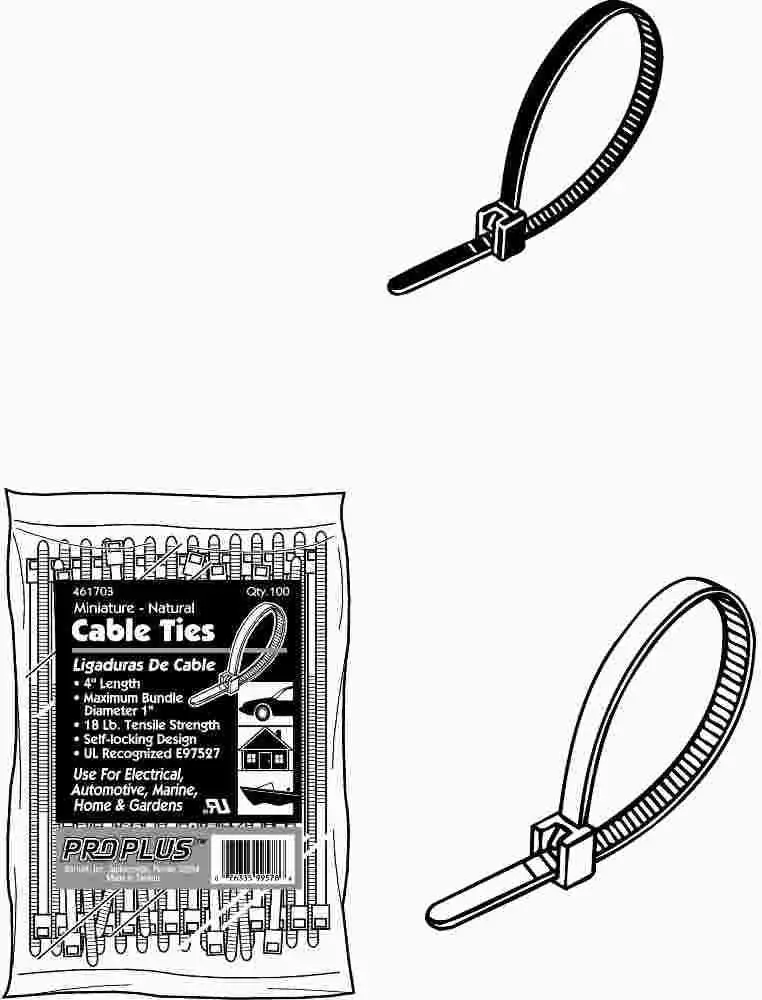 Proplus&Reg; Contractor Pack Cable Ties, 50#, 7-1-2 In., Natural 1