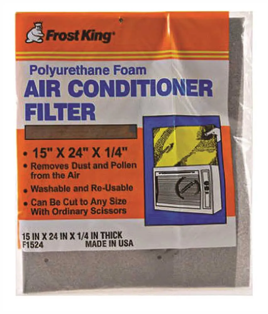 Frost King&Reg; Washable Foam Air Filter For Air Conditioners, 24X15x1-4 In. 1