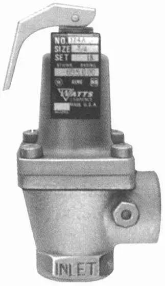 Bronze Pressure Relief Valve, 3-4 In. Ips, 30 Psi 1