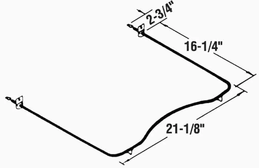 Bake Broil Oven Element For Whirlpool&Reg; Rb700 1
