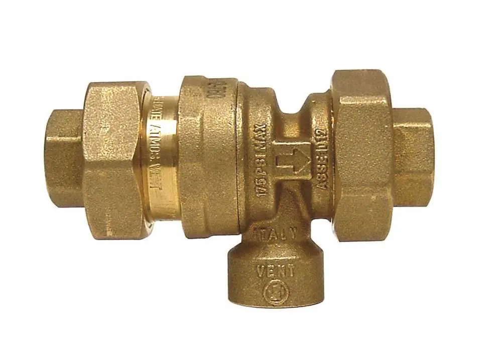 Zurn Wilkins 760 Series Dual Check Valve Backflow Preventer With Atmospheric Vent, 1-2 In. Fnpt X 1-2 In. Fnpt, Bronze 1