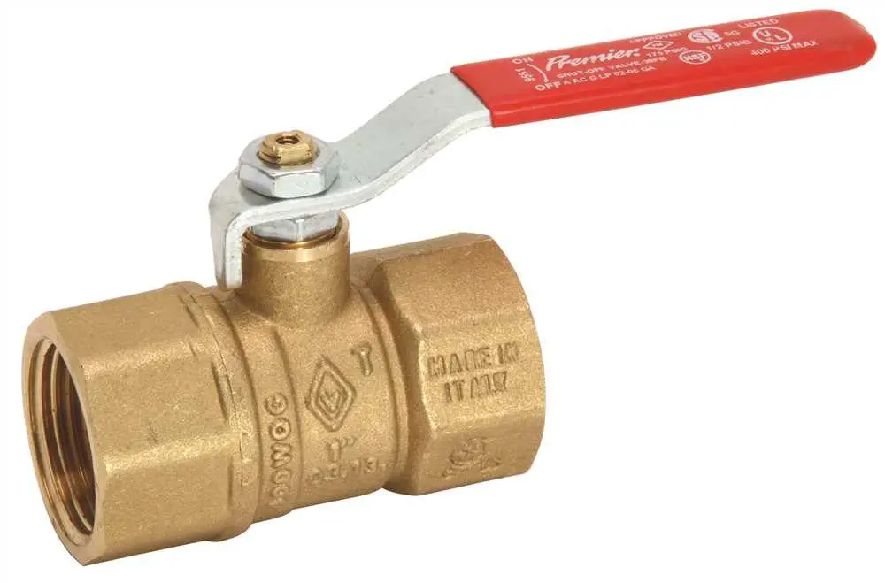 Premier Gas Ball Valve Lever Handle 1" Fip 1