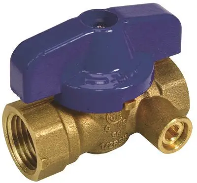 Safety Push Gas Ball Valve 1-2 In. Fip With Side Tap 1