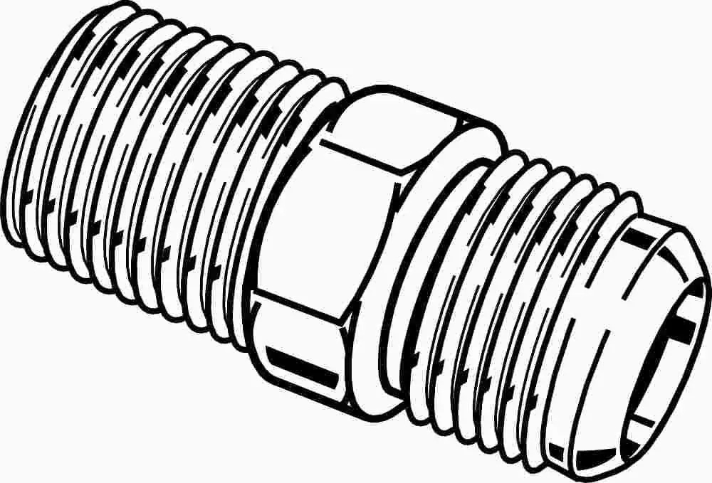 Stainless Steel Gas Connector Adapter 1-2 In. Mnpt X 5-8 Male Flare 1