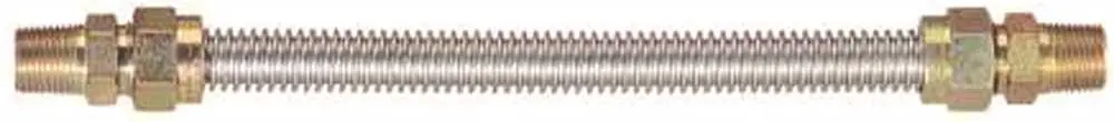 Gas Connector Stainless Steel 1-2" Fip X 1-2" Mip X 36" 1