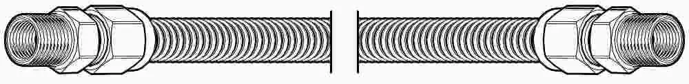 Gas Connector Stainless Steel 12" 1