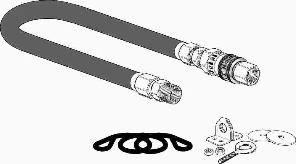 Gas Connector Qdc Hose 3-4 In. Mip X 36 In. Fip 1