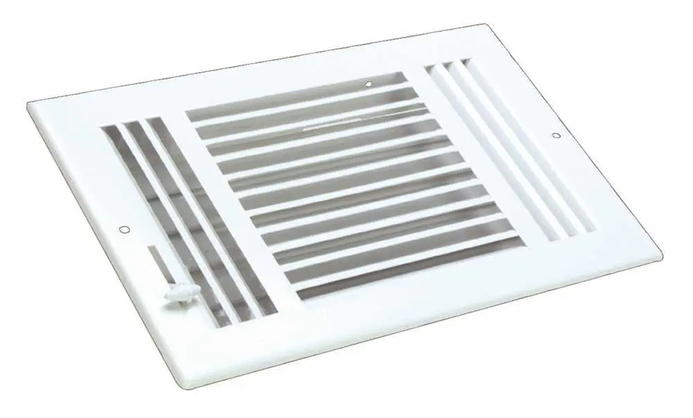 Three Way Sidewall Register 12" X 6" White 1
