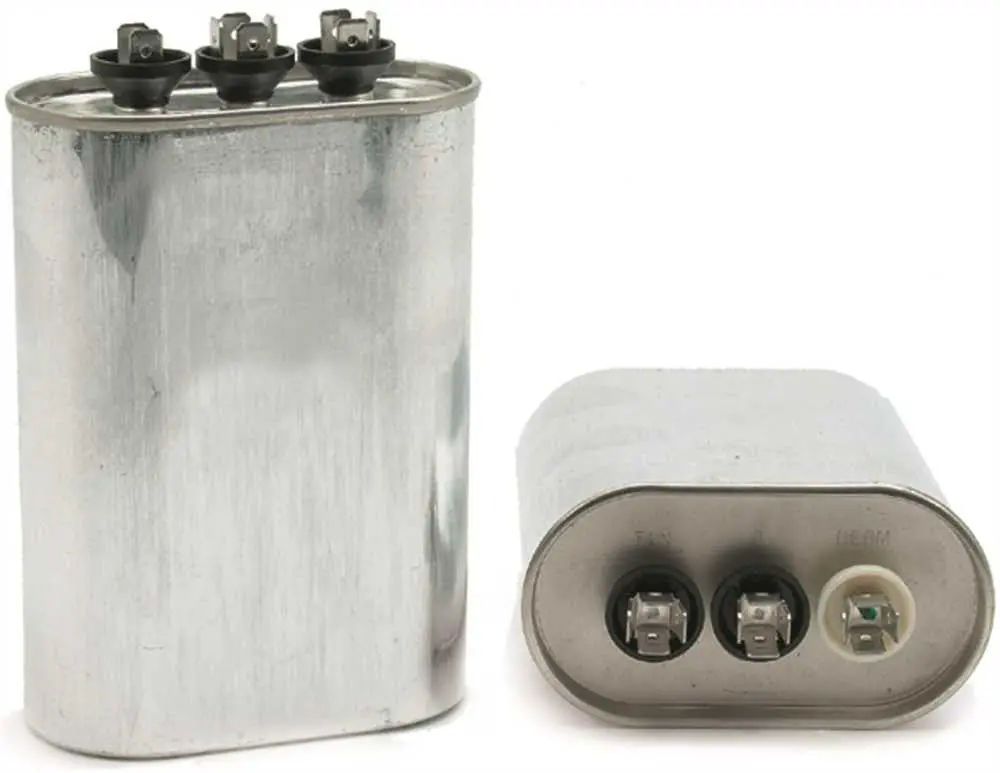 Oval Motor Run Capacitor, 25-5 Mfd, 370 Vac 1
