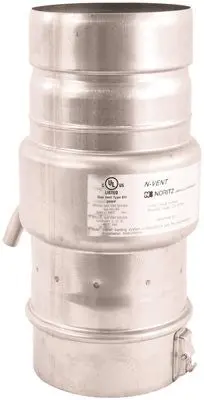 Noritz Tankless Water Heater Vent Drain Tee, Single Wall, 3 In. Diameter, Stainless Steel 1