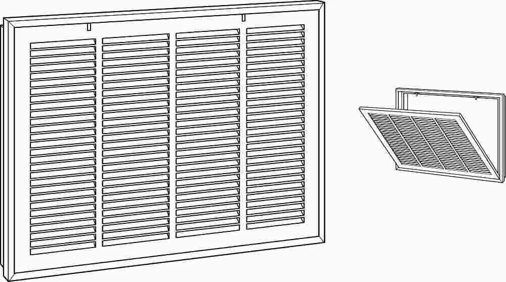 Side Return Filter Grille 20 In. X 16 In. White 1