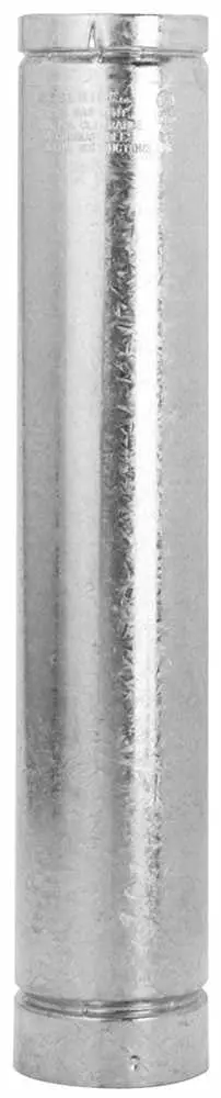 Gas Vent Round Pipe Type B, 3 In Diameter, Length 24 In 1