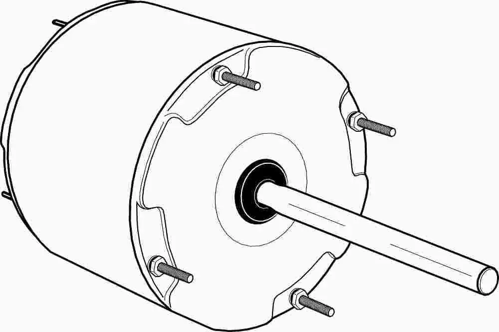 Century&Reg; Condenser Fan And Heat Pump Motor, 208 - 230 Volts, 2.8 To 1.5 Amps, 1-3 To 1-6 Hp, 1,075 To 1,125 Rpm 1