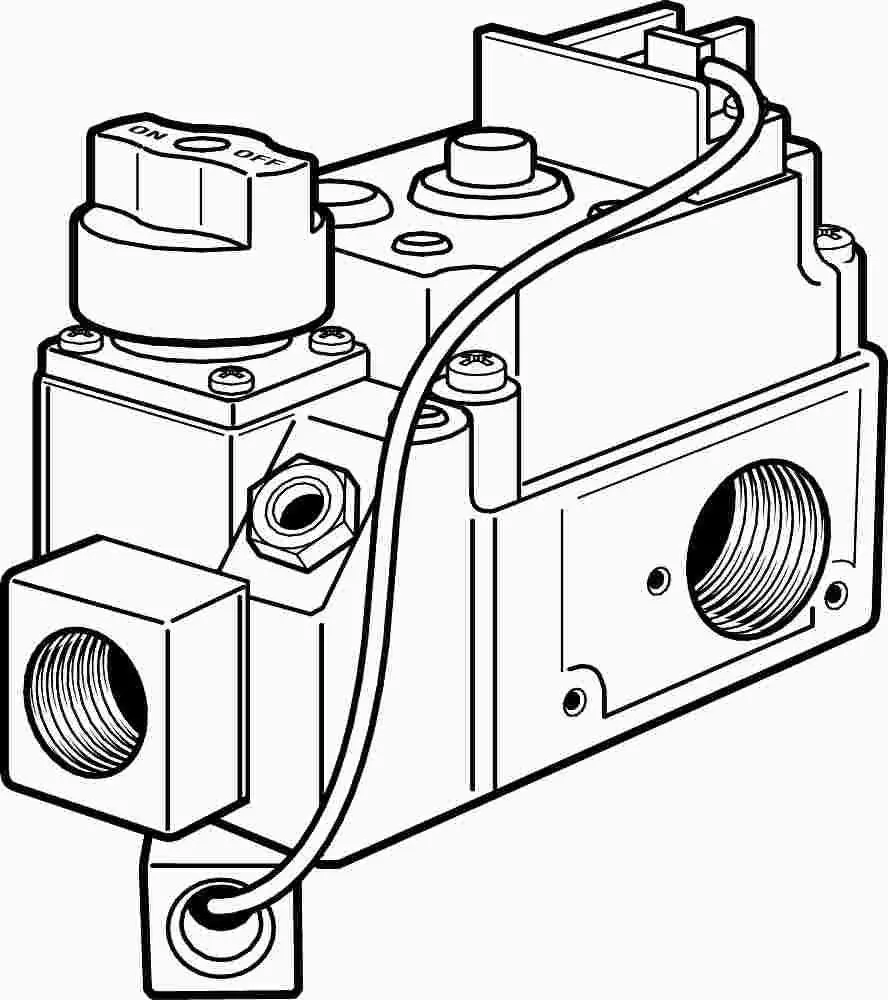 Robertshaw&Reg; Low-Profile Millivolt Combination Snap Action Gas Valve 1
