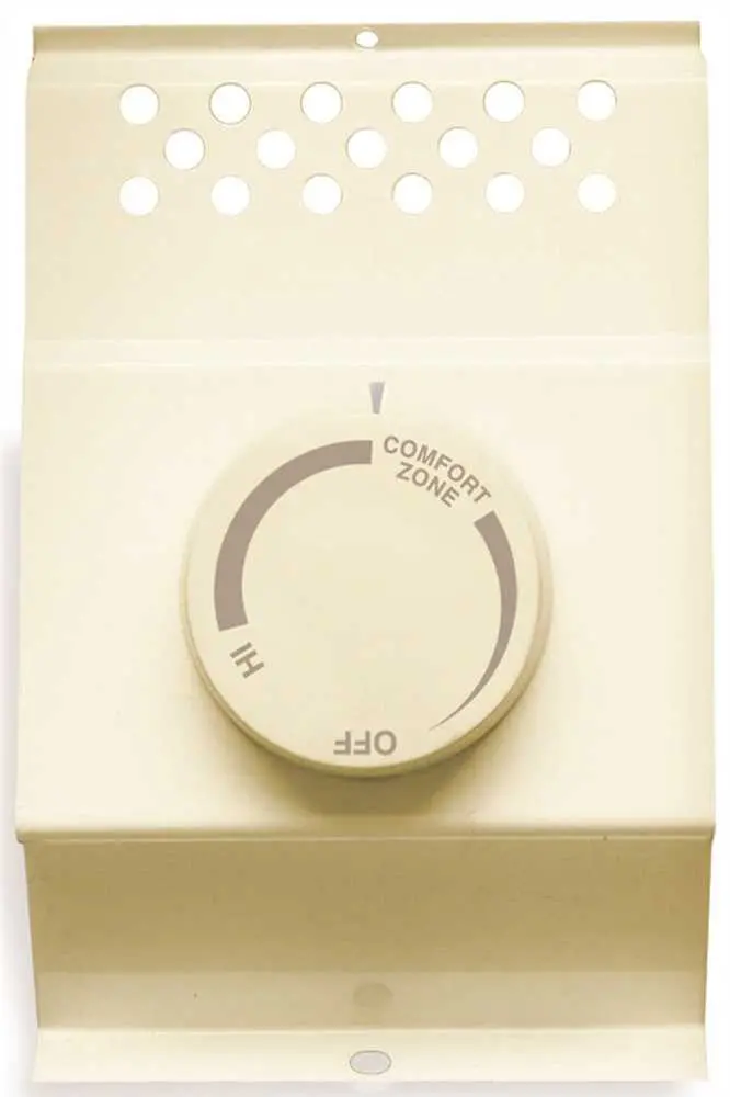 Cadet&Reg; Double-Pole Baseboard Thermostat, Almond 1