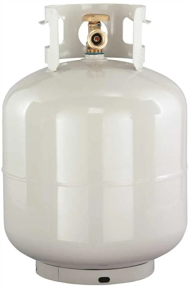Worthington&Reg; 20-Pound Lp Gas Steel Cylinder, White, Type 1, Opd Qcc 1