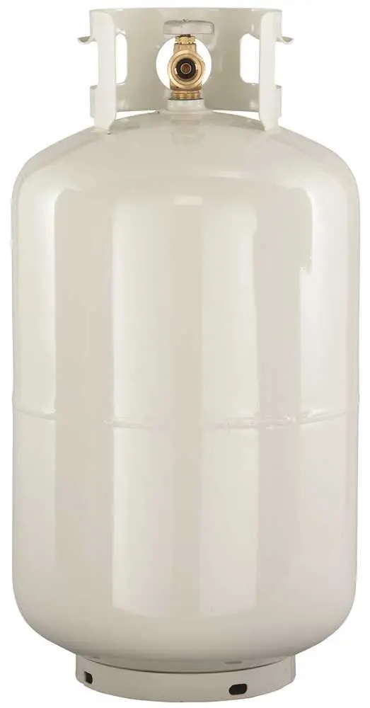 Type 1 Steel Lp Gas Cylinder, Opd Qcc, White, Purged, 30 Lbs. 1