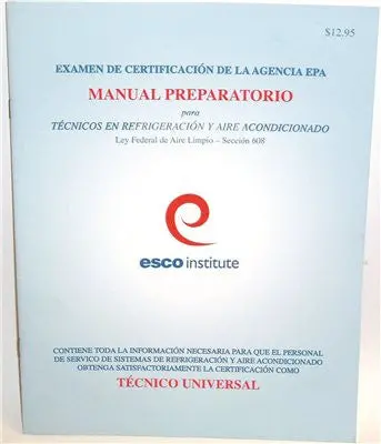 Hvac Epa 608 Certification  Preparatory Manual (Spanish) 1